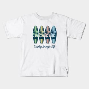 Surfing through Life Kids T-Shirt